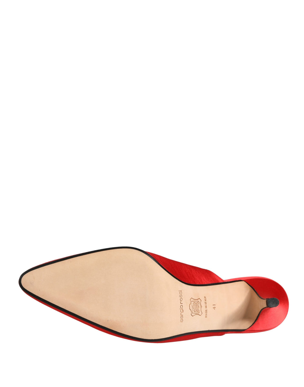 Red Suede Heel Mule Shoes