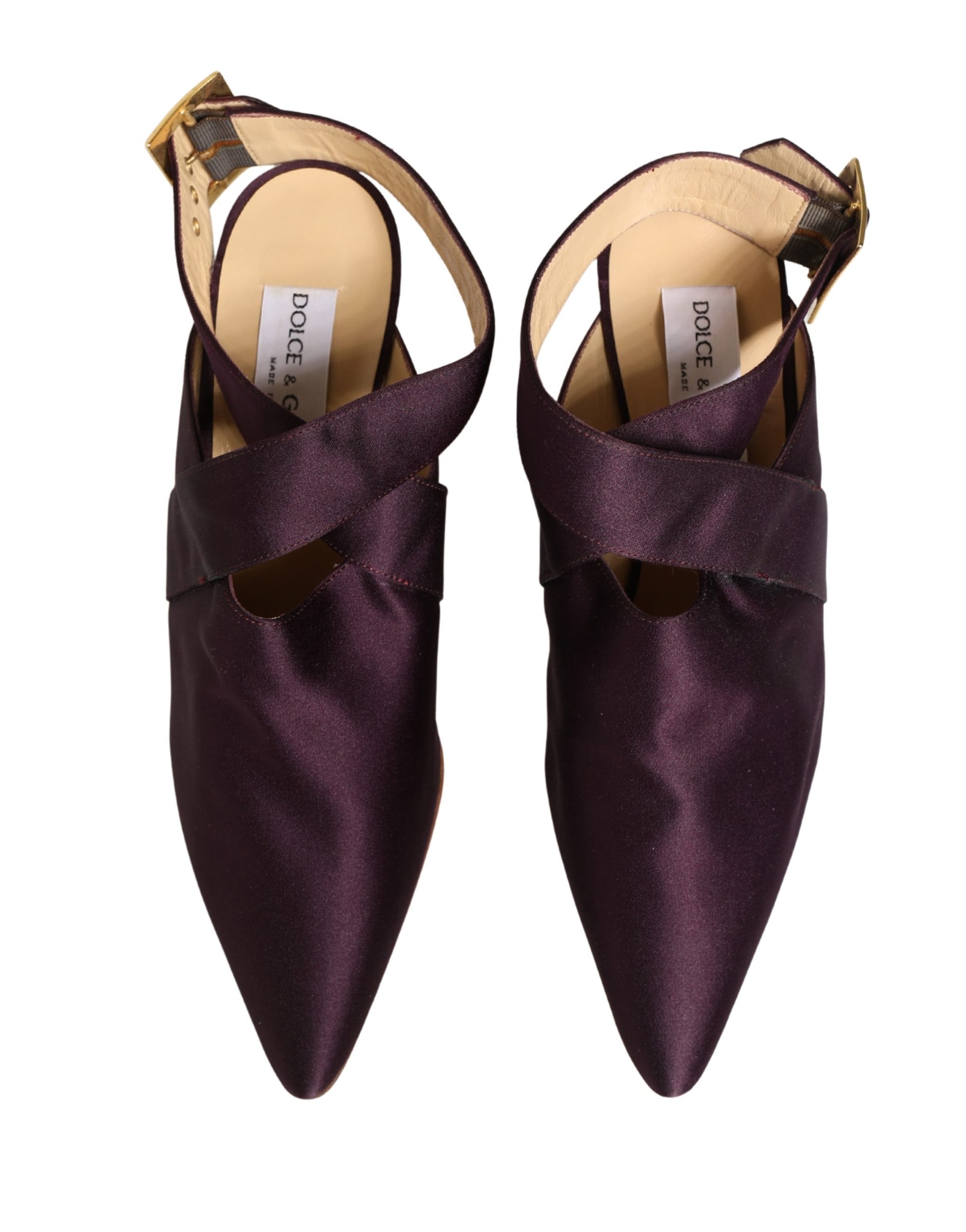 Purple Satin Sandals Shoes