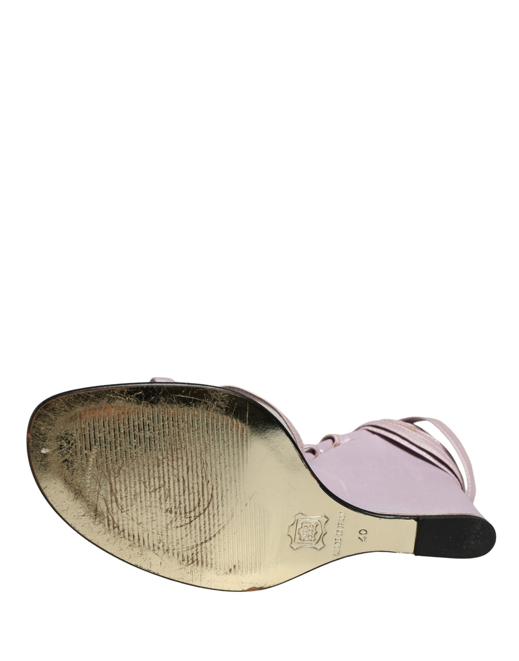 Purple Leather Wedge Heels Sandals Shoes