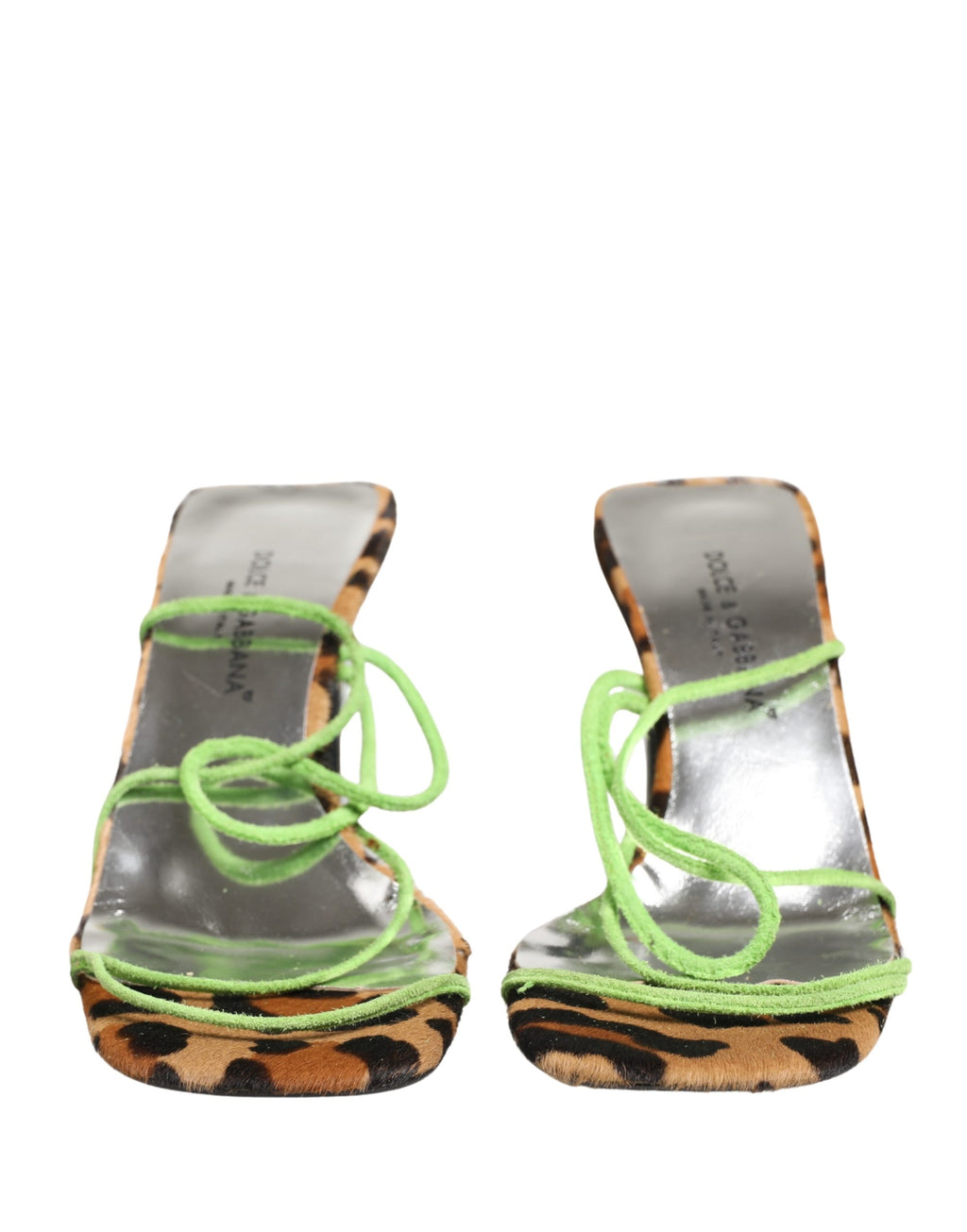 Multicolor Leather Block Heels Sandals Shoes