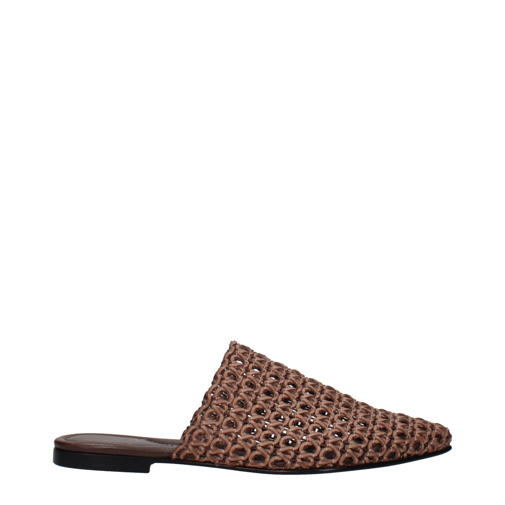 Brown Leather Slippers