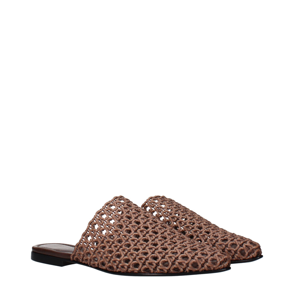 Brown Leather Slippers