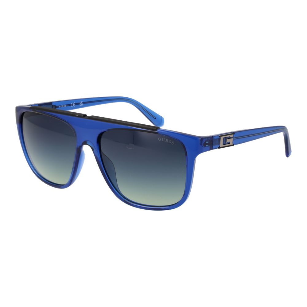Blue Stainless Steel Sunglasses