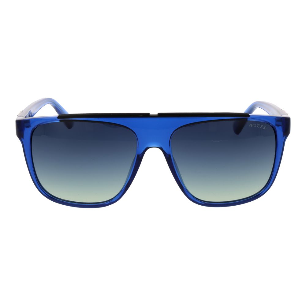 Blue Stainless Steel Sunglasses