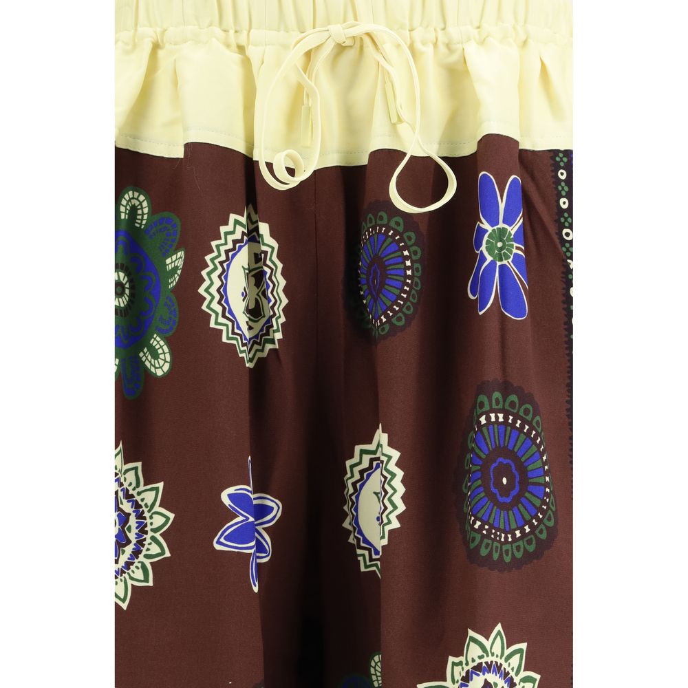 Multicolor Viscose Bermuda Shorts