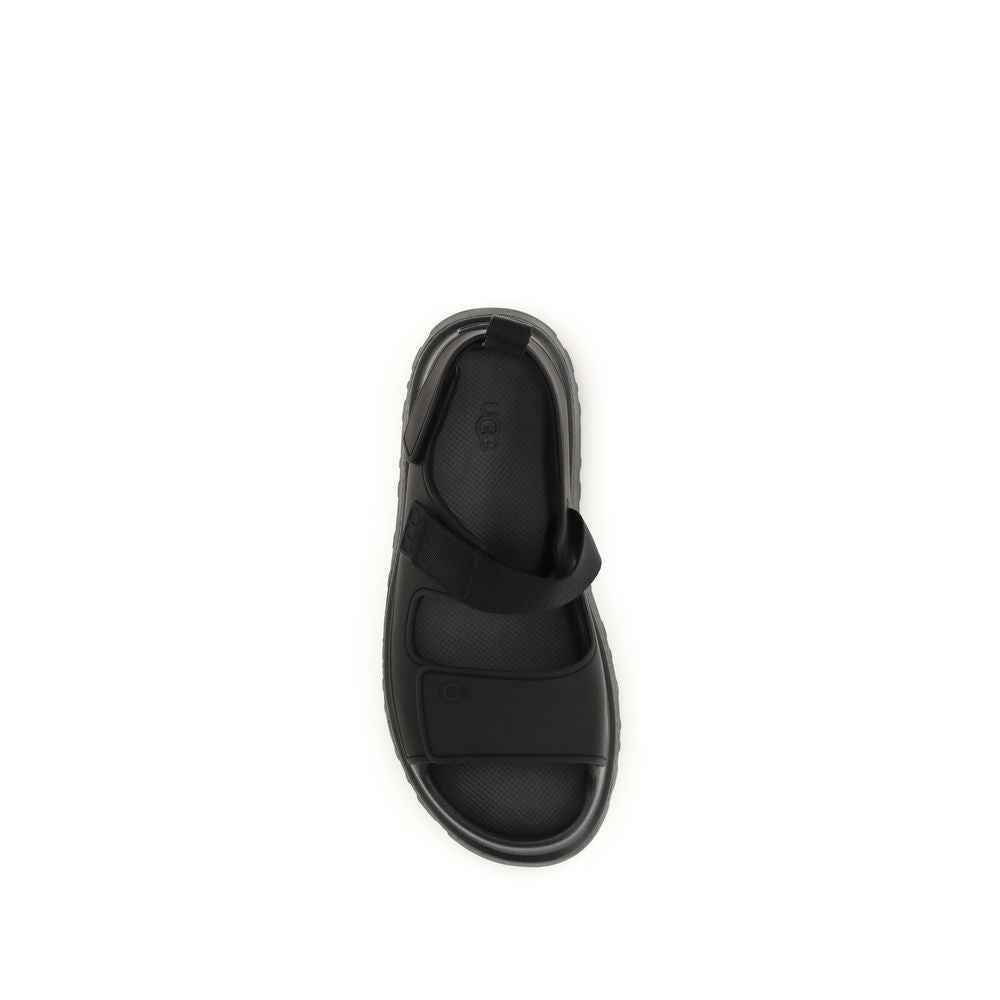 Black Recycled Polyester Platform Sandals
