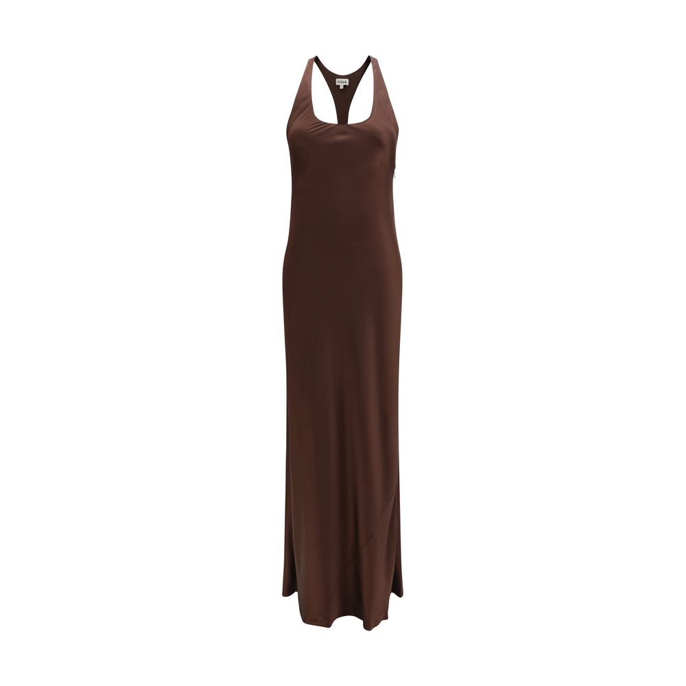 Brown Silk Casual Dress