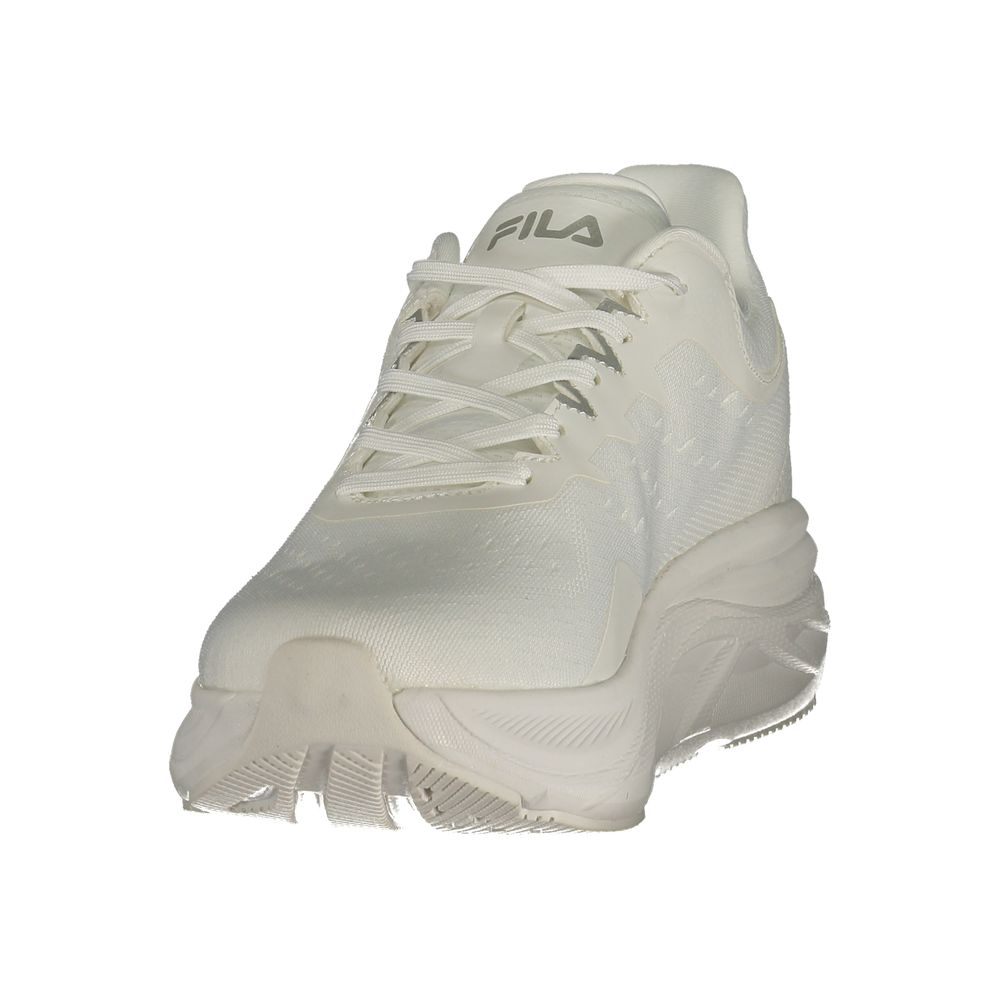 White Polyester Men's Sneaker