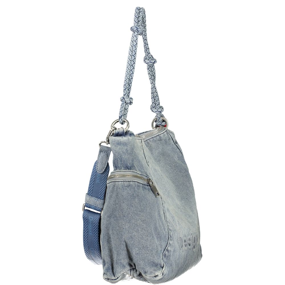 Azzurro Cotton Women Handbag