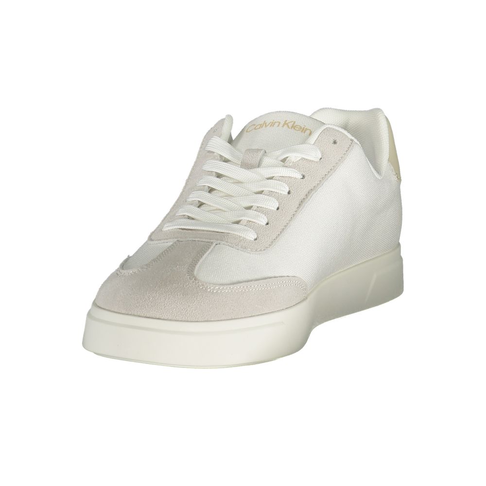 White Polyurethane Men Sneaker