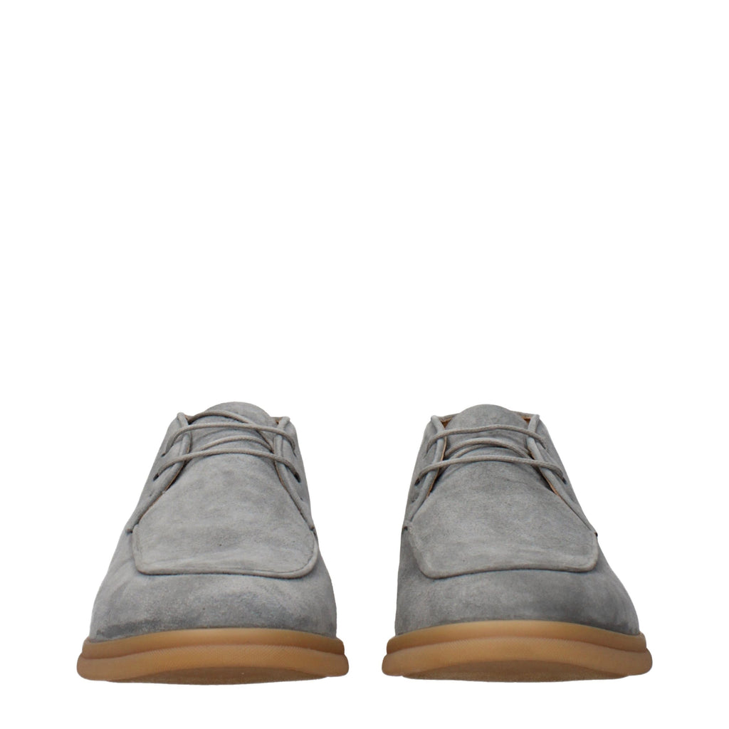Gray Leather Oxfords And Derbies