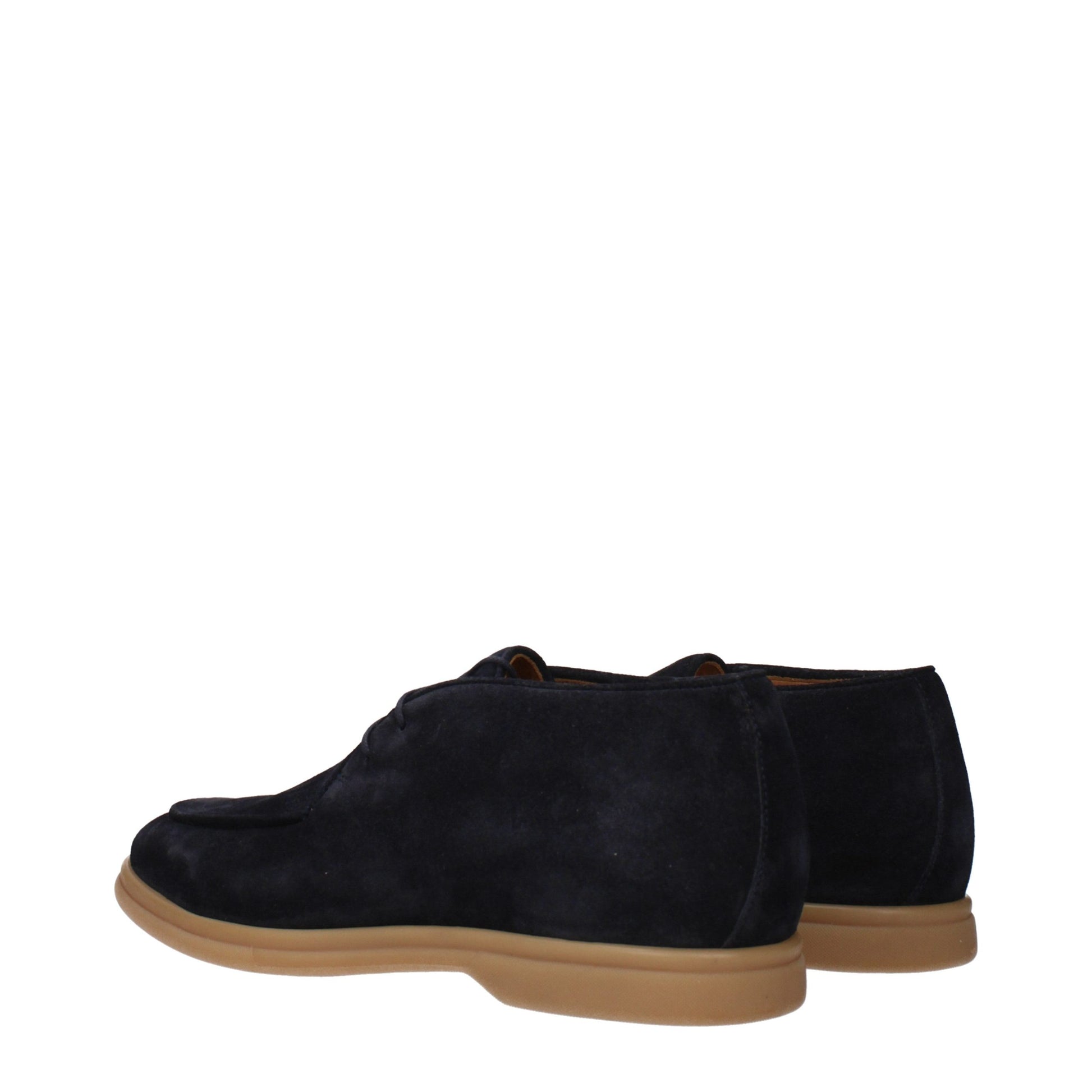 Blue Leather Oxfords And Derbies