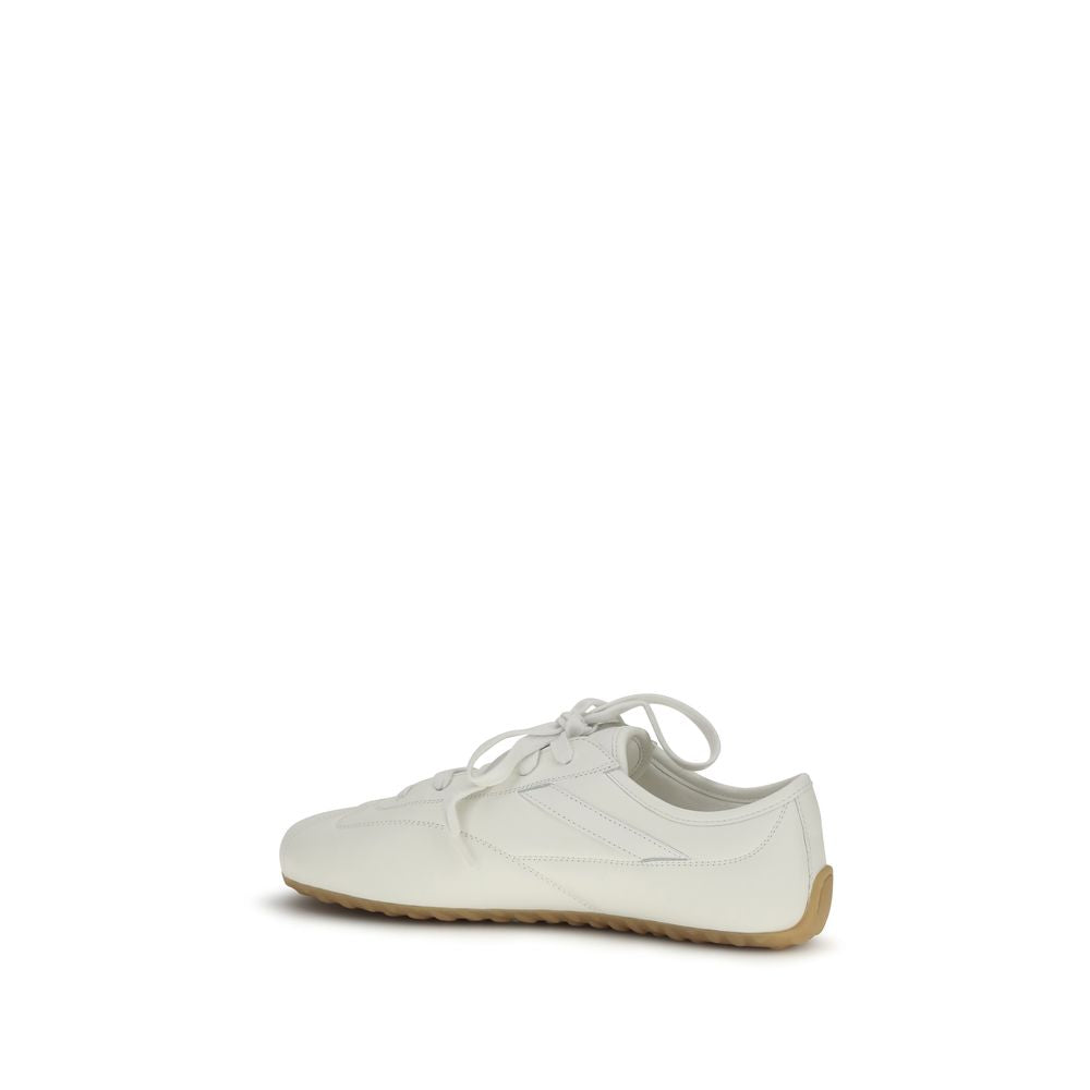 White Calf Leather Bos Taurus Athletic Sneakers