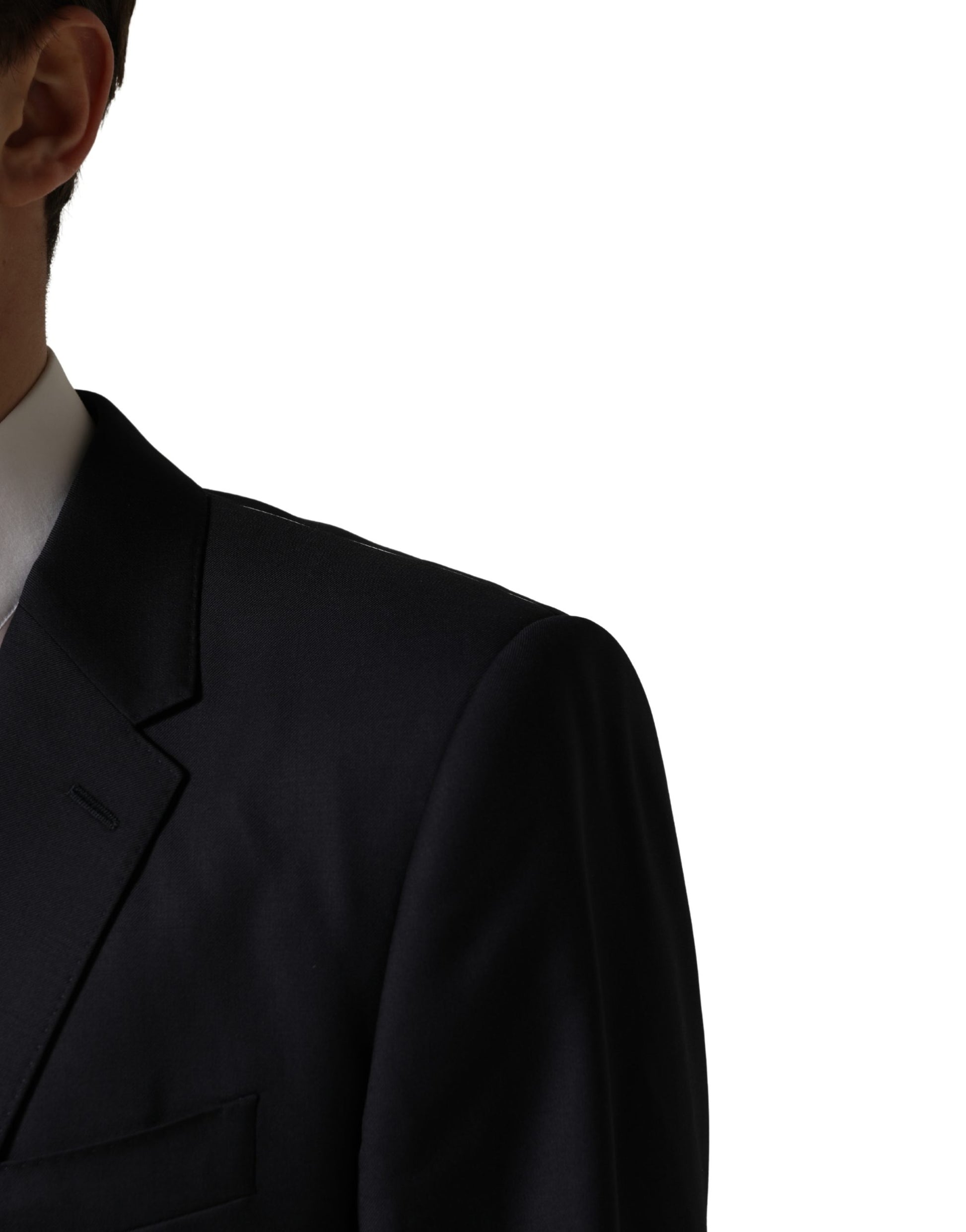 Black Wool Slim Fit Coat Men Jacket Blazer