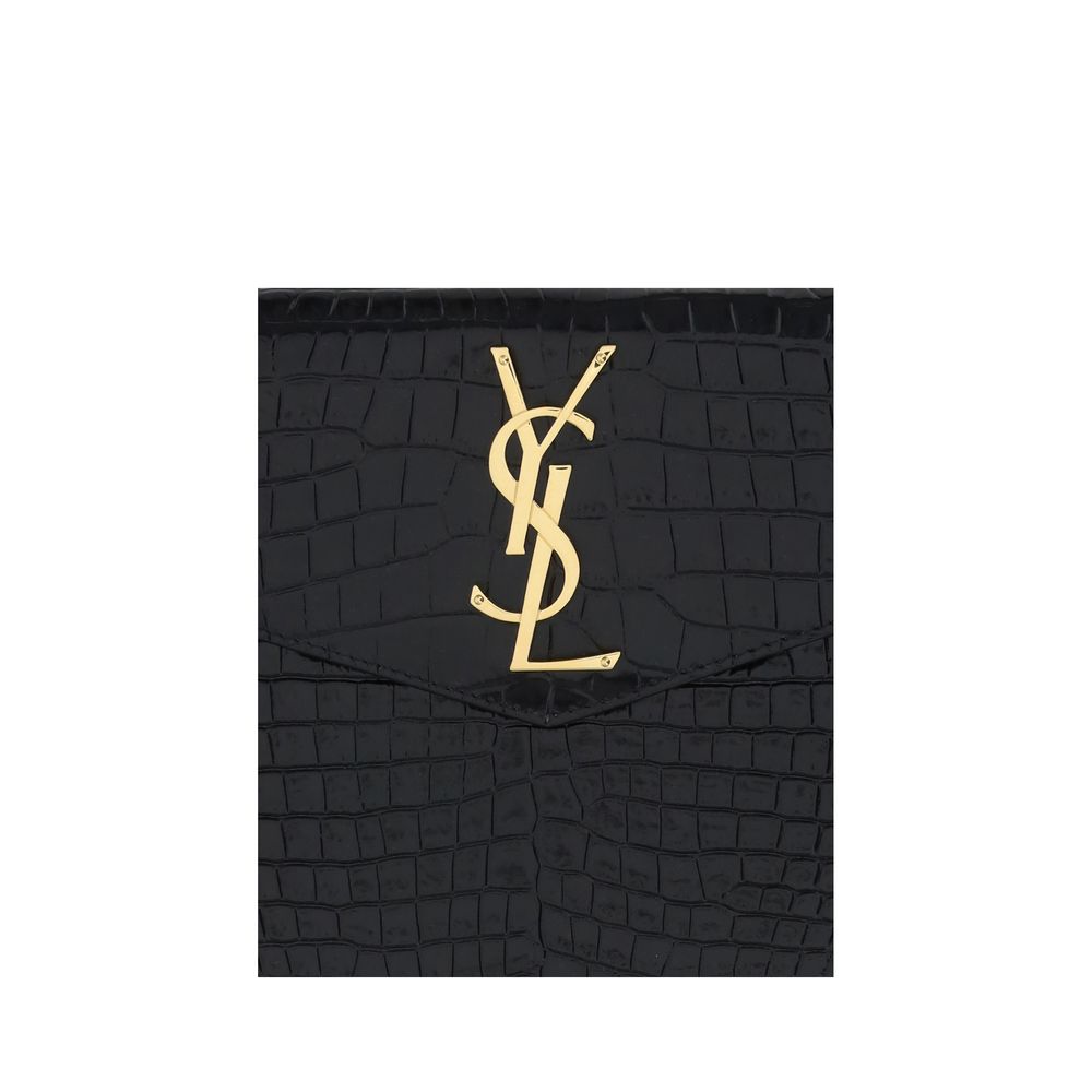 Black Calf Leather Bos Taurus Clutch Bag