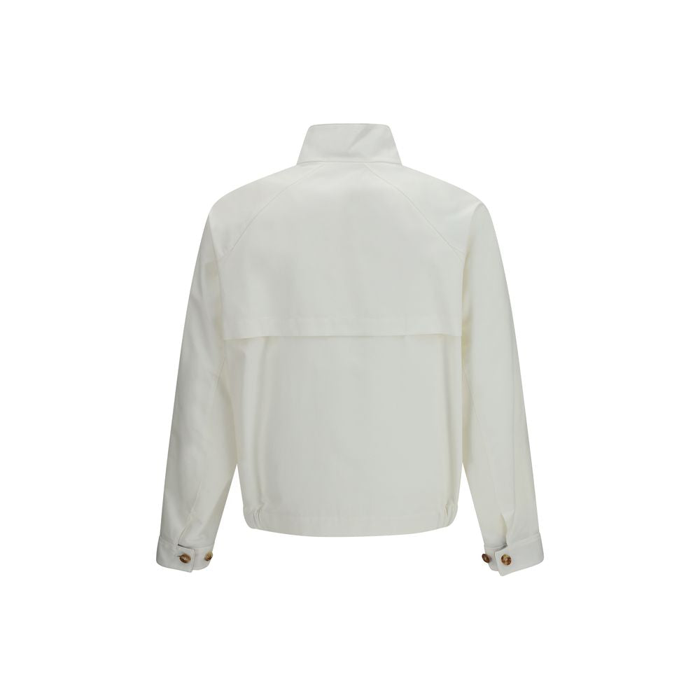 White Cotton Full-Length Jacket