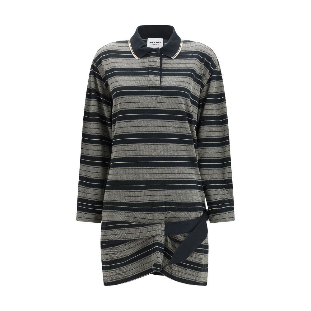 Gray Cotton Casual Dress