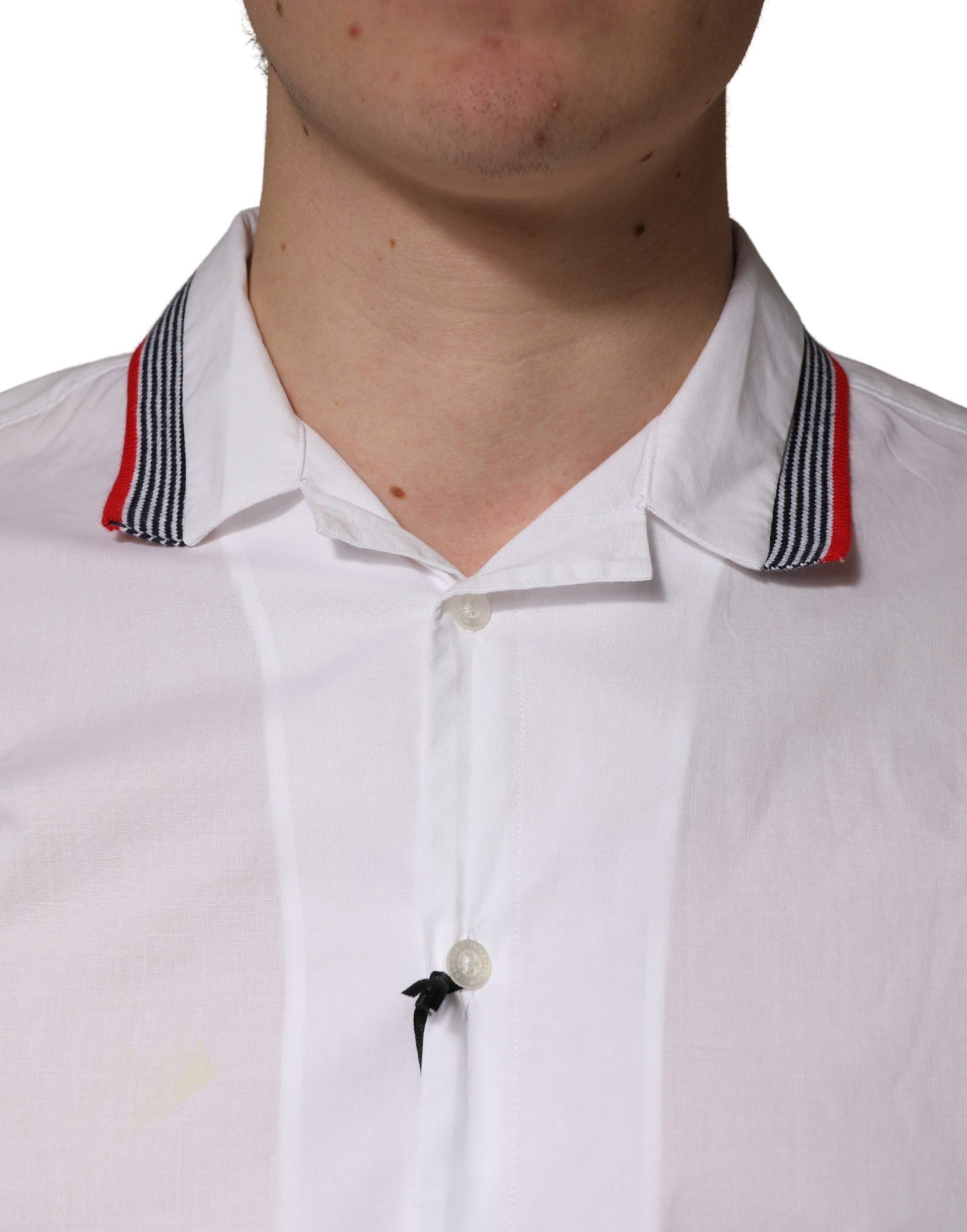 White Short Sleeves Button Down Shirt