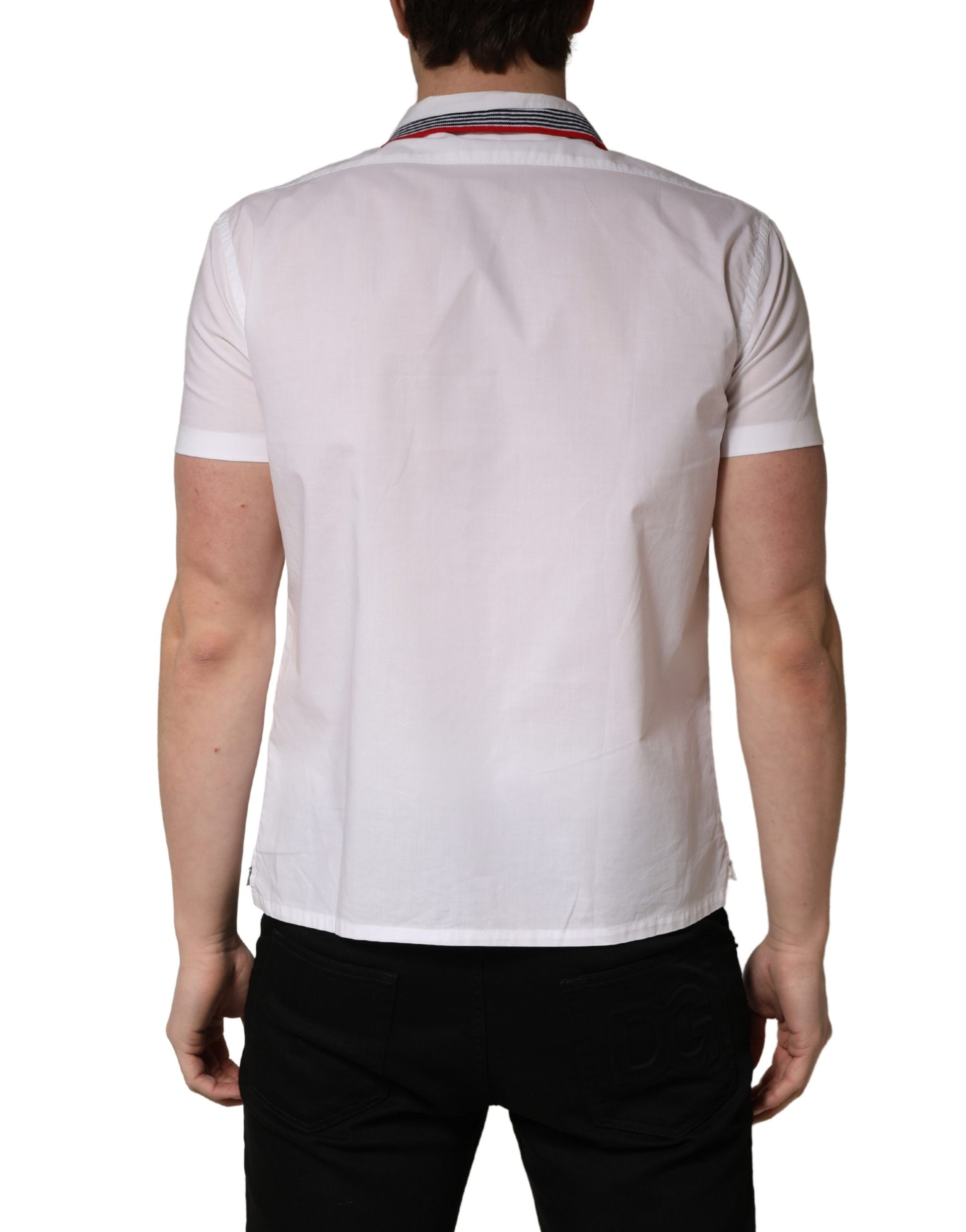 White Short Sleeves Button Down Shirt