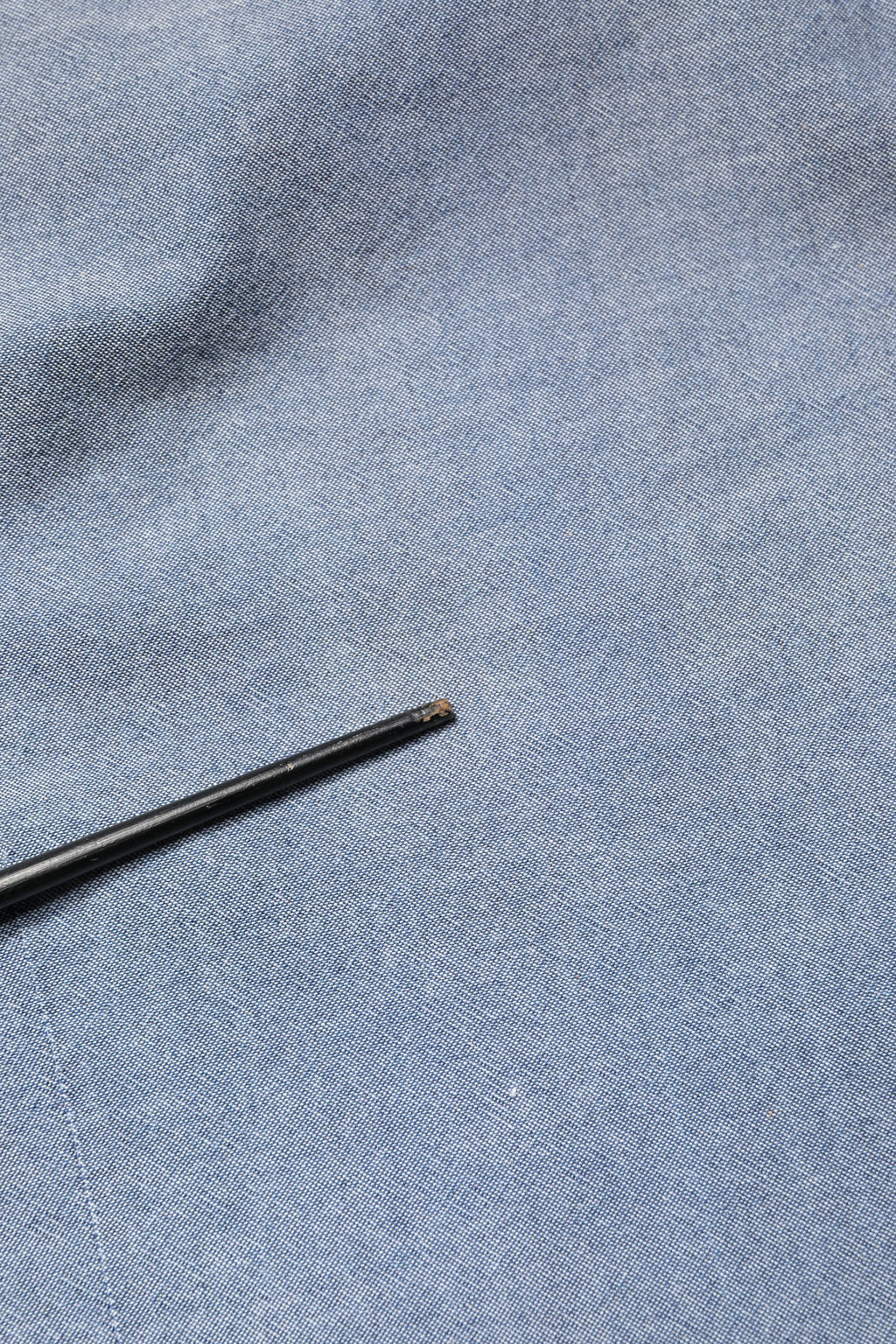 Dark Blue Slim Fit Collared Long Sleeve Denim Shirt