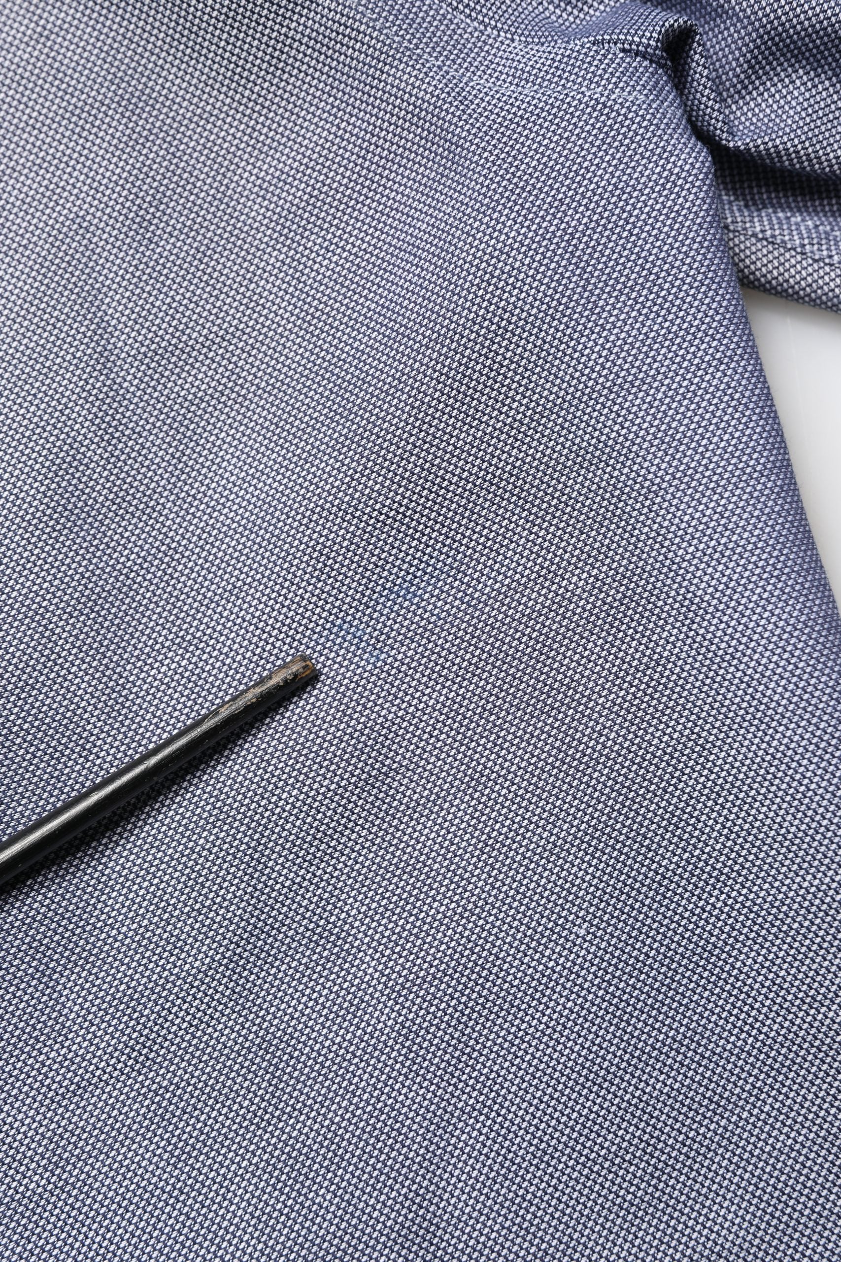 Dark Blue Cotton Long Sleeves Collared Dress Formal Shirt