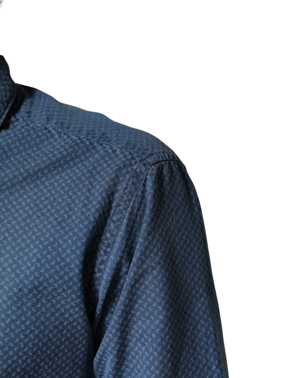 Blue Cotton Slim Fit Collared LongSleeve Casual Shirt