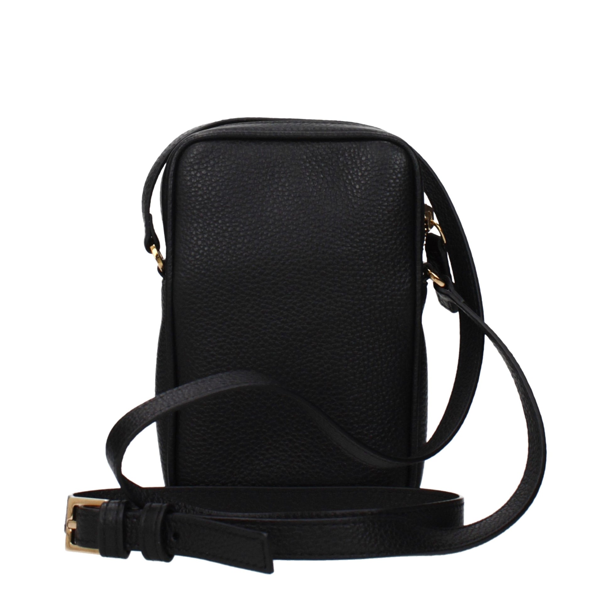 Black Leather Crossbody Bag