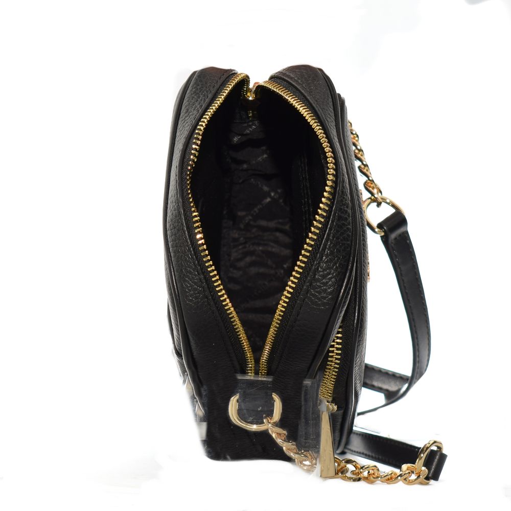 Black Leather Shoulder Strap