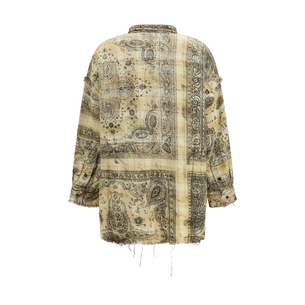 Bicolor Cotton Pattern Shirt