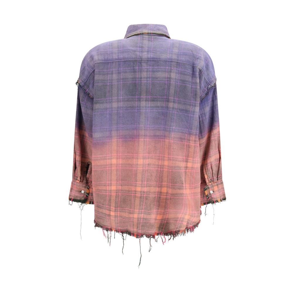 Purple Cotton Pattern Shirt