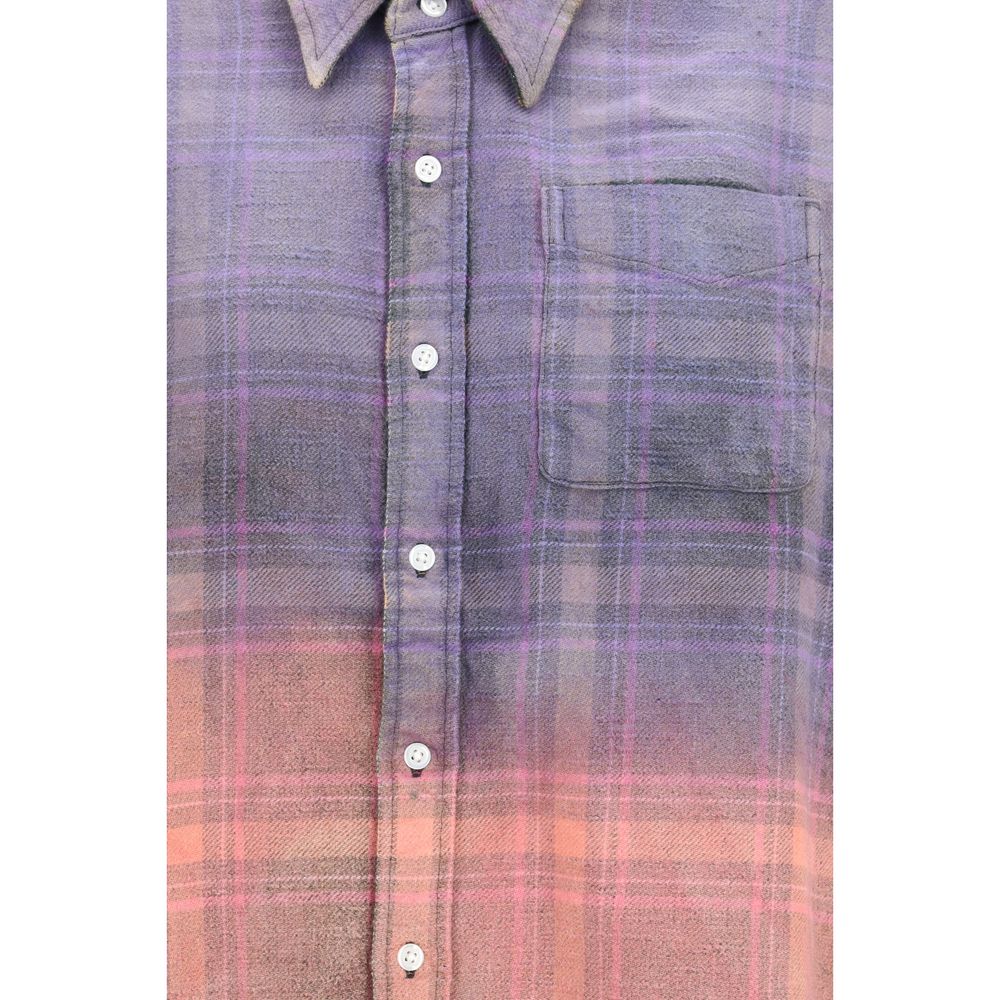 Purple Cotton Pattern Shirt