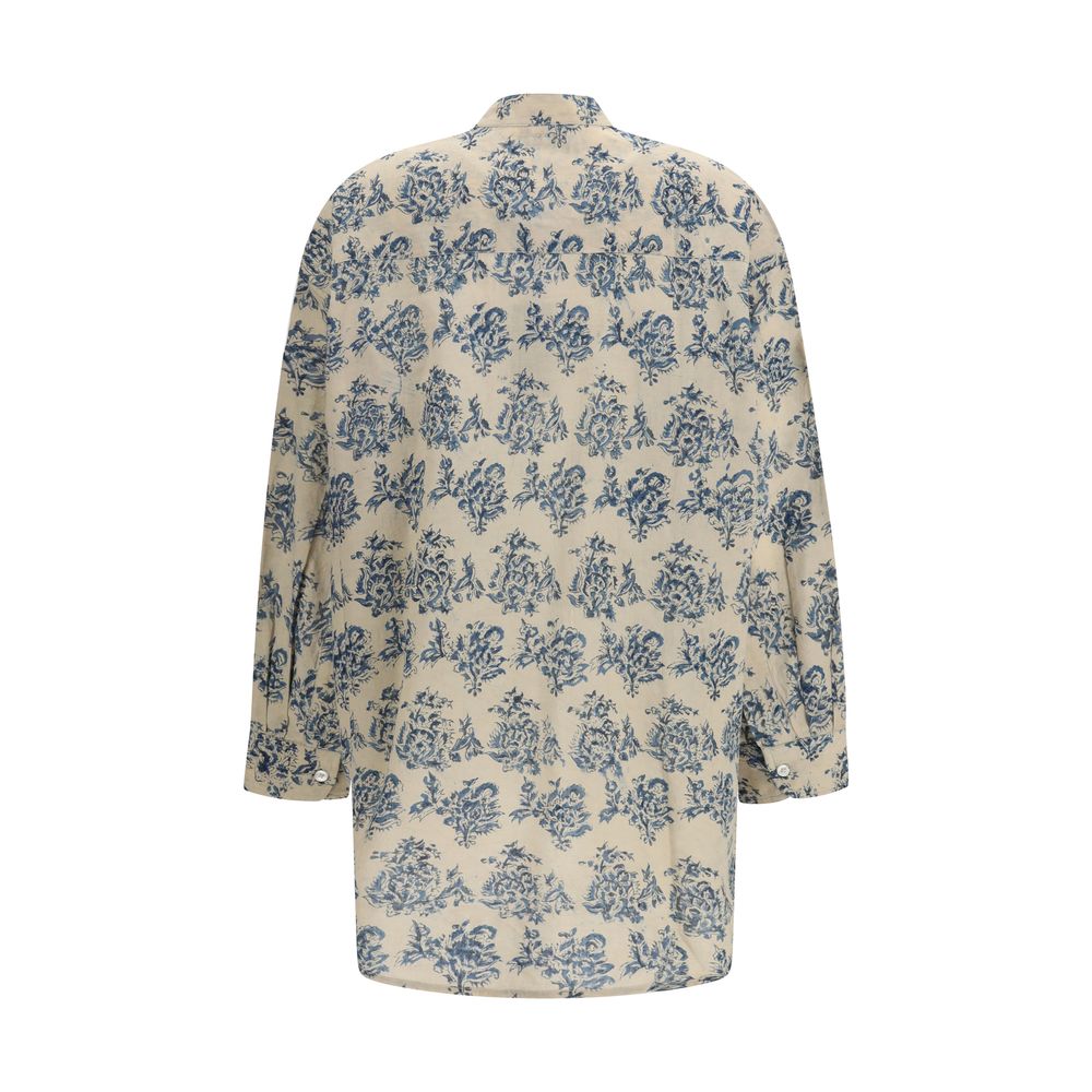 Beige Cotton Pattern Shirt