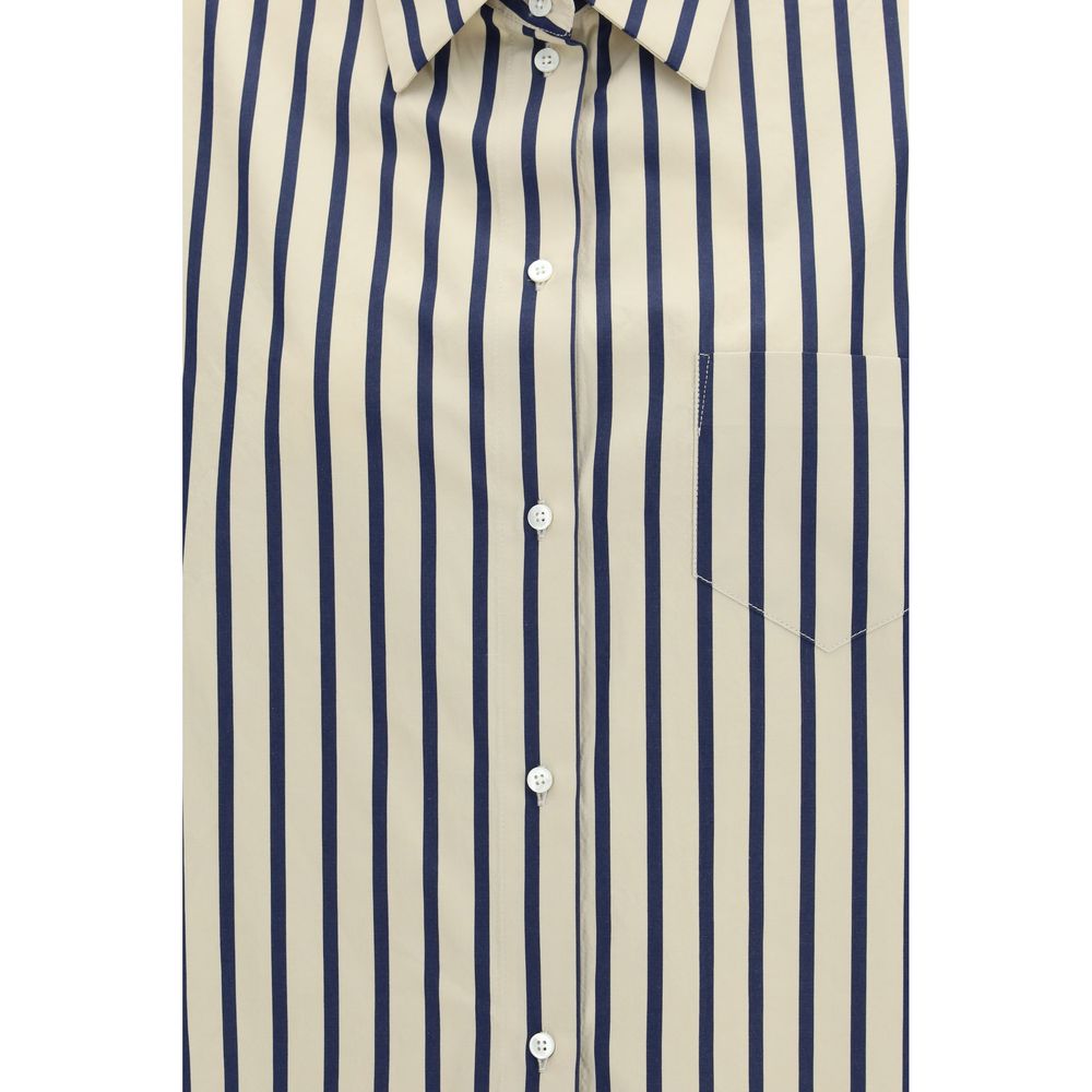 Blue Cotton Pattern Shirt