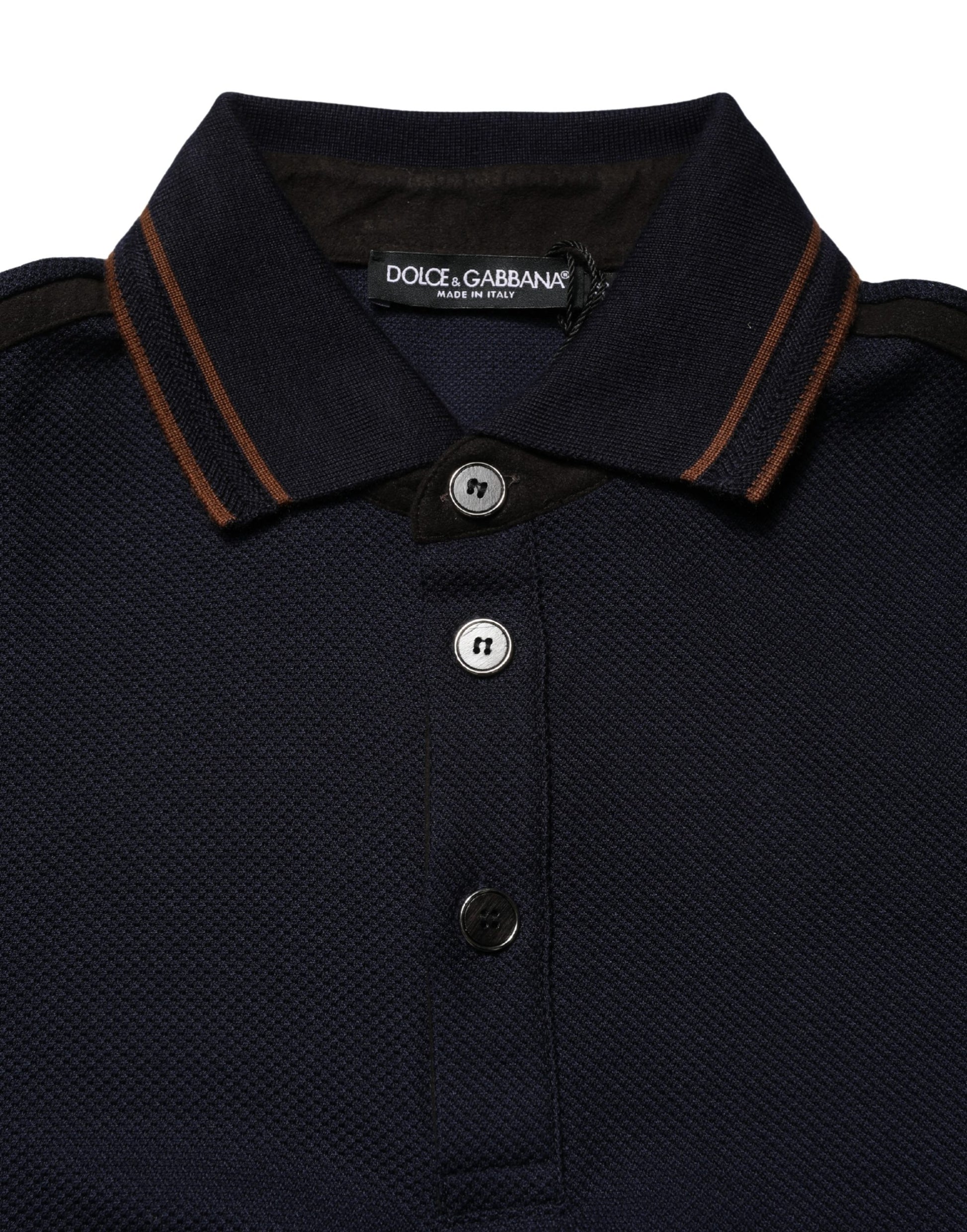 Dark Blue Silk Short Sleeve Men Polo T-shirt