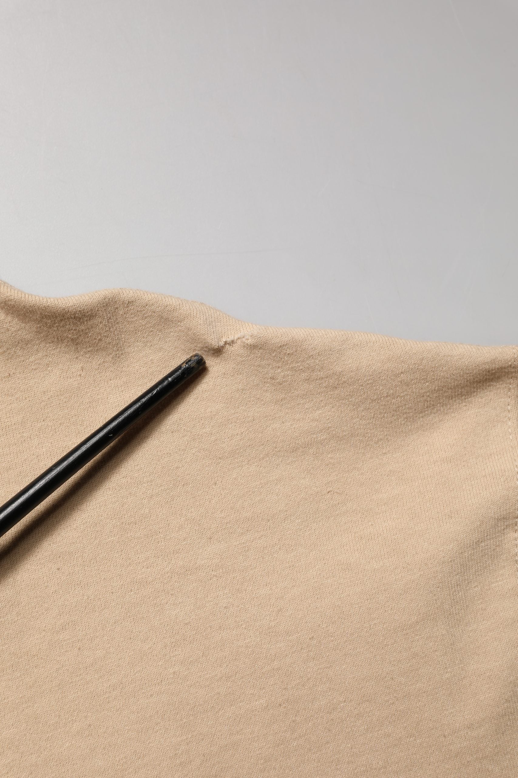 Beige Cotton Roundneck Oversized Fit T-shirt