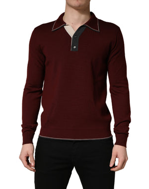 Maroon Re-Edition Wool Long Sleeves T-shirt