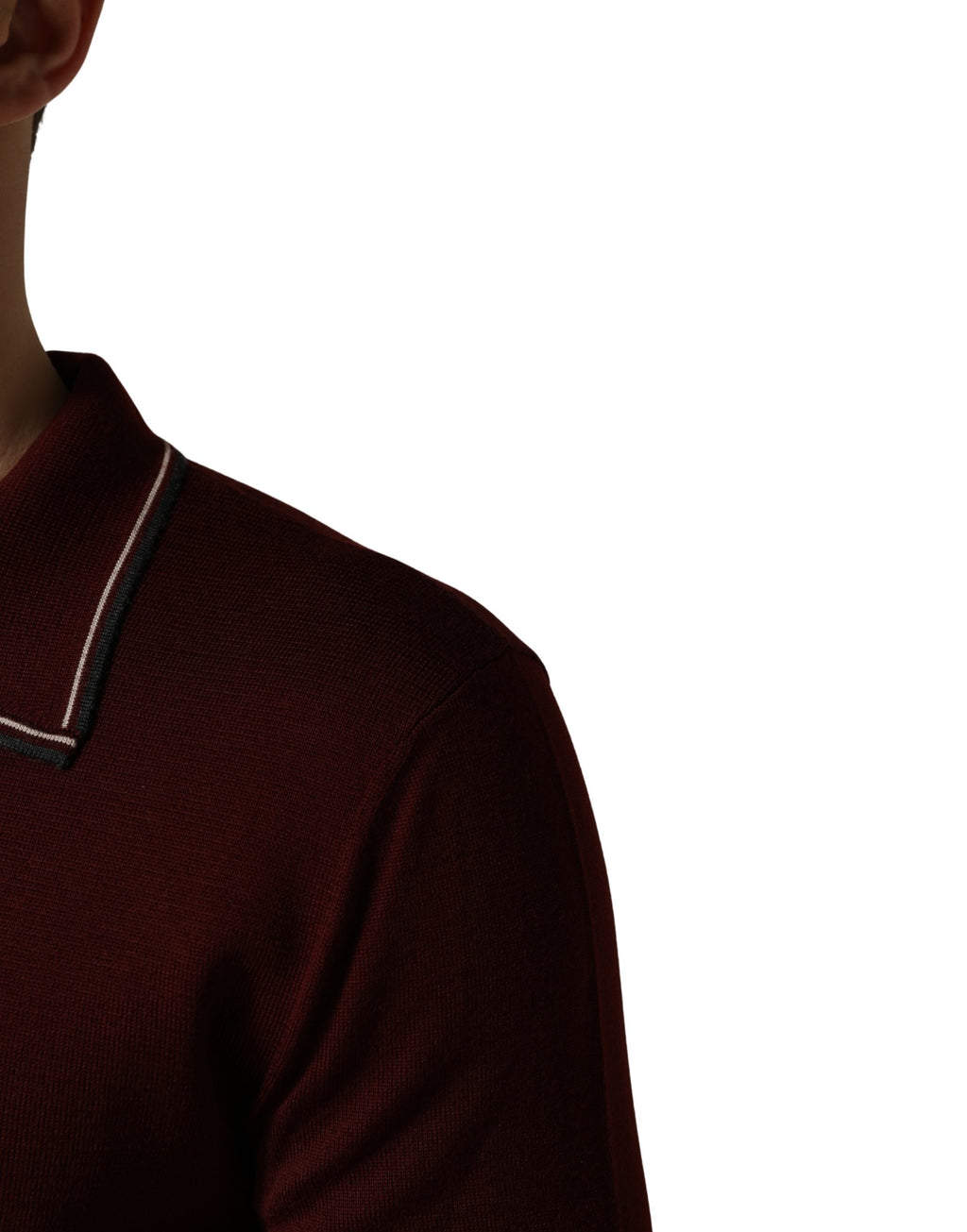 Maroon Re-Edition Wool Long Sleeves T-shirt