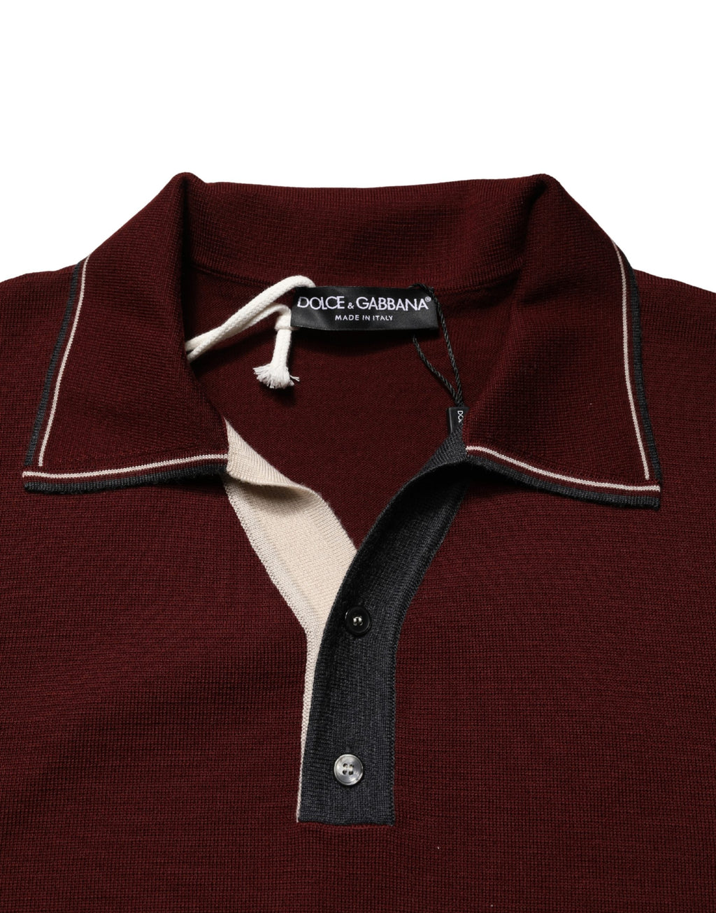 Maroon Re-Edition Wool Long Sleeves T-shirt