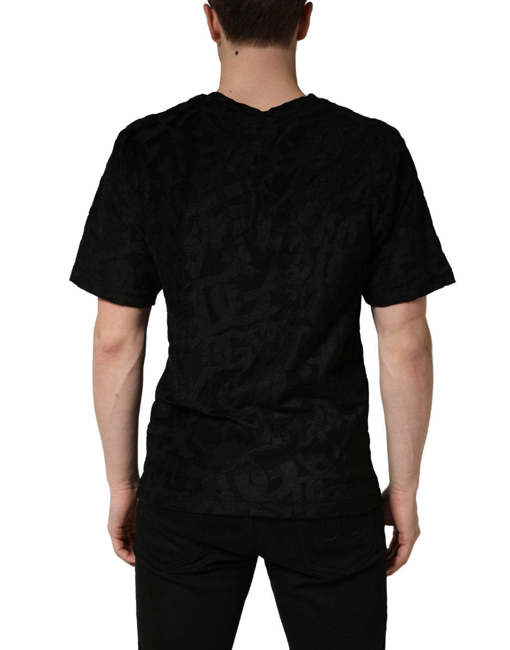 Black DG Mania Logo Print Casual  T-shirt
