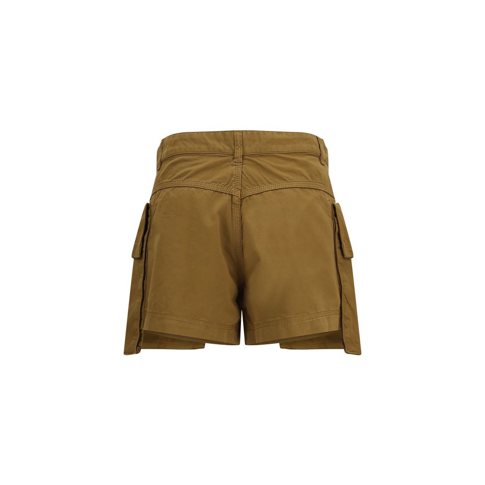 Beige Cotton Bermuda Shorts