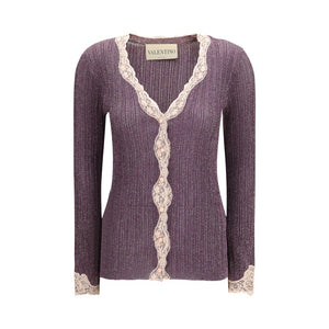 Purple Viscose Cardigan