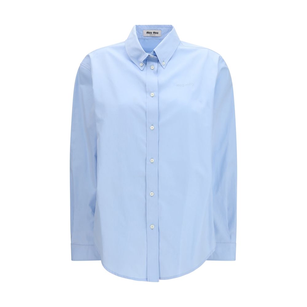 Blue Cotton Dress Shirt