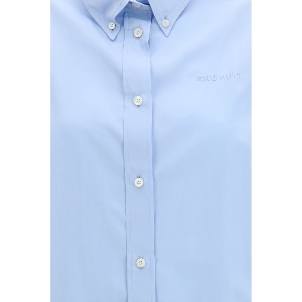 Blue Cotton Dress Shirt