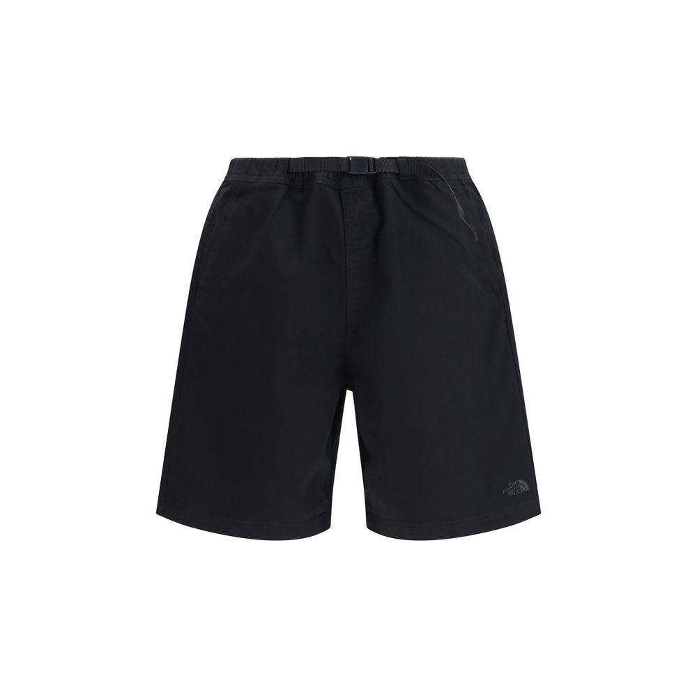 Black Cotton Bermuda Shorts
