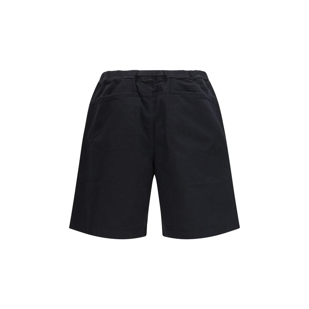 Black Cotton Bermuda Shorts