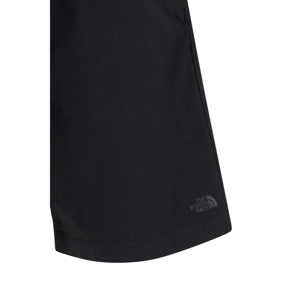 Black Cotton Bermuda Shorts