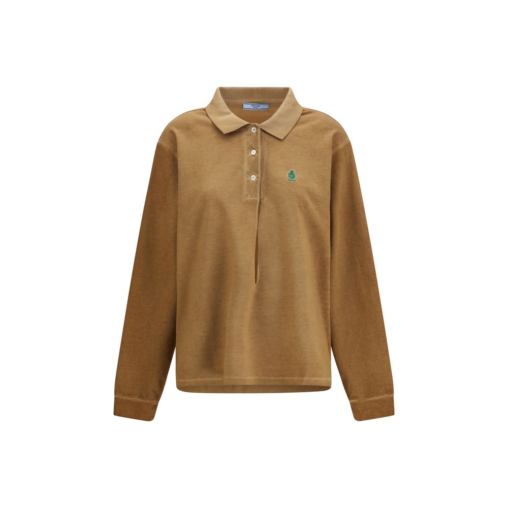 Beige Cotton Polo Shirt