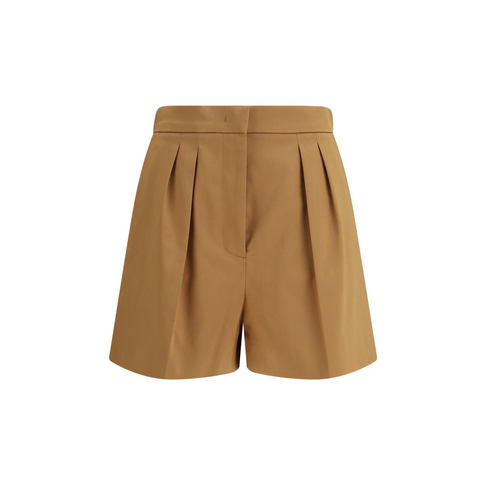 Beige Cotton Bermuda Shorts