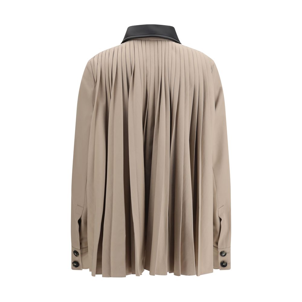 Beige Polyester Coat
