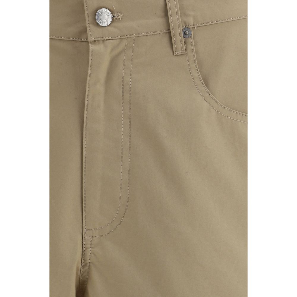 Beige Cotton Bermuda Shorts